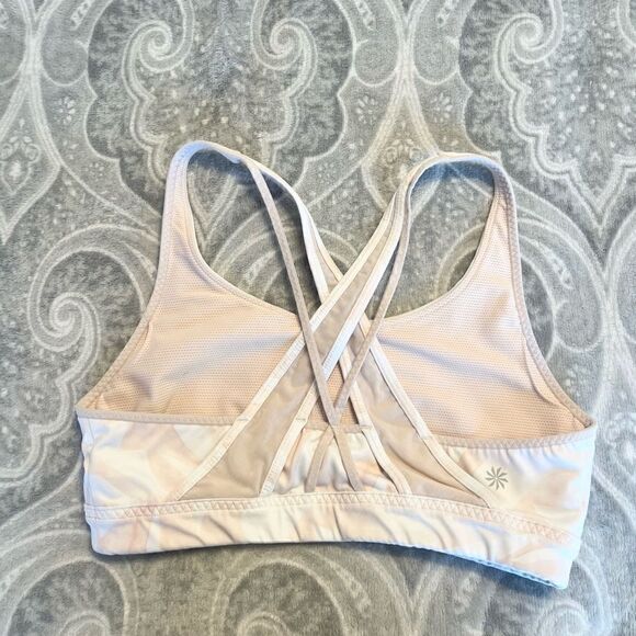 Athleta pink/white soft sports bra - Picture 2 of 3